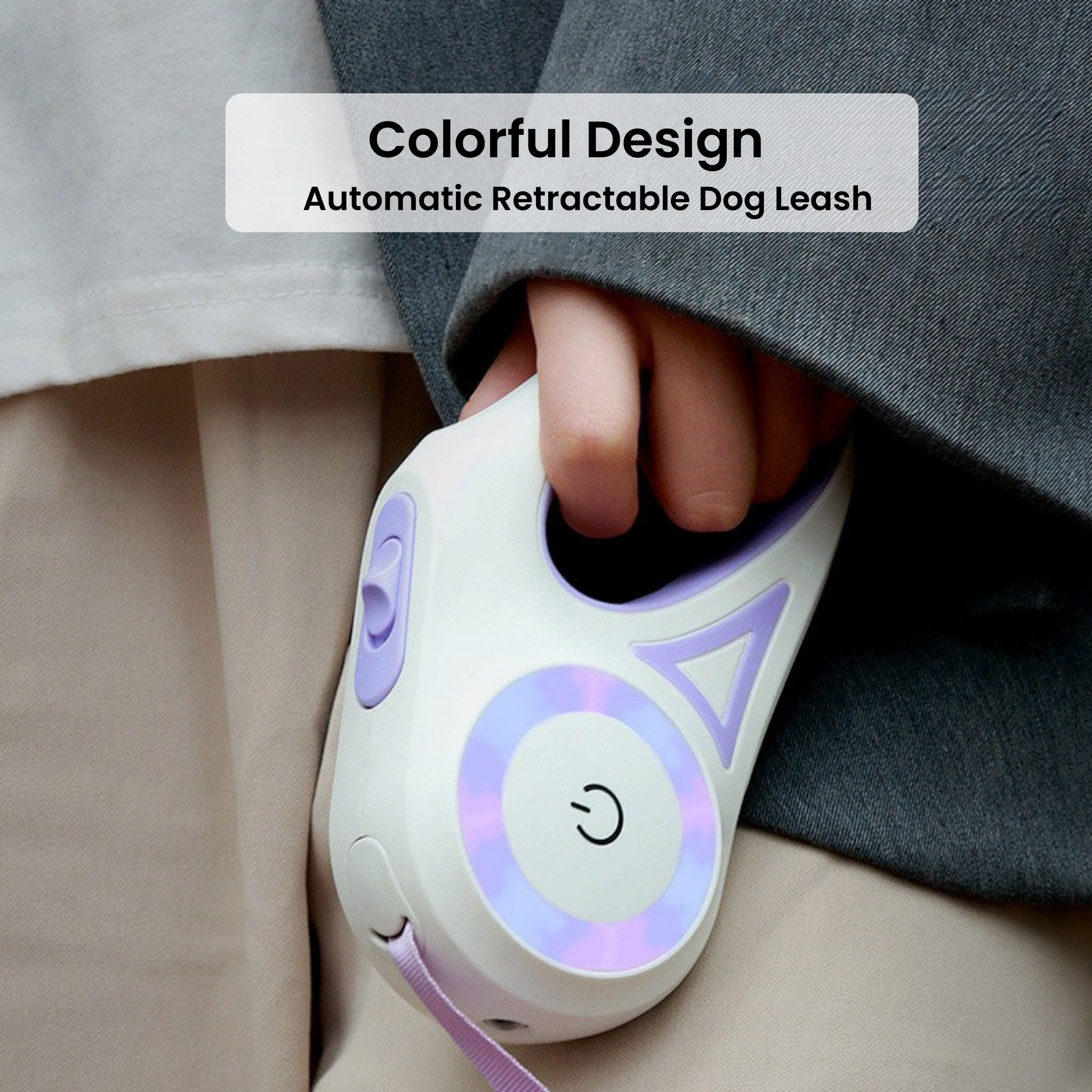 Retractable Dog Leash with Collar for Safe Walks