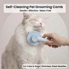 Self-Cleaning Pet Grooming Brush for Dogs and Cats