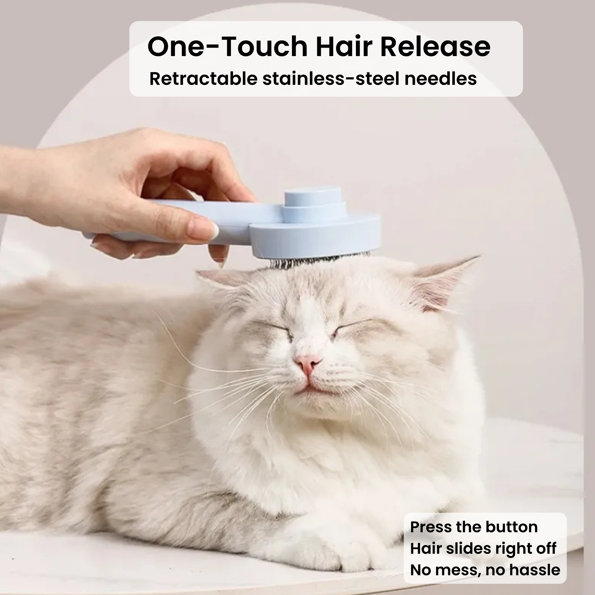 Self-Cleaning Pet Grooming Brush for Dogs and Cats