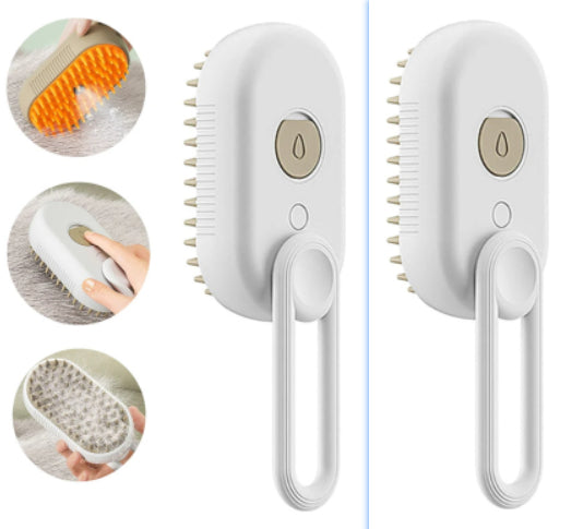 3-in-1 Steam Pet Brush for Gentle Fur Removal