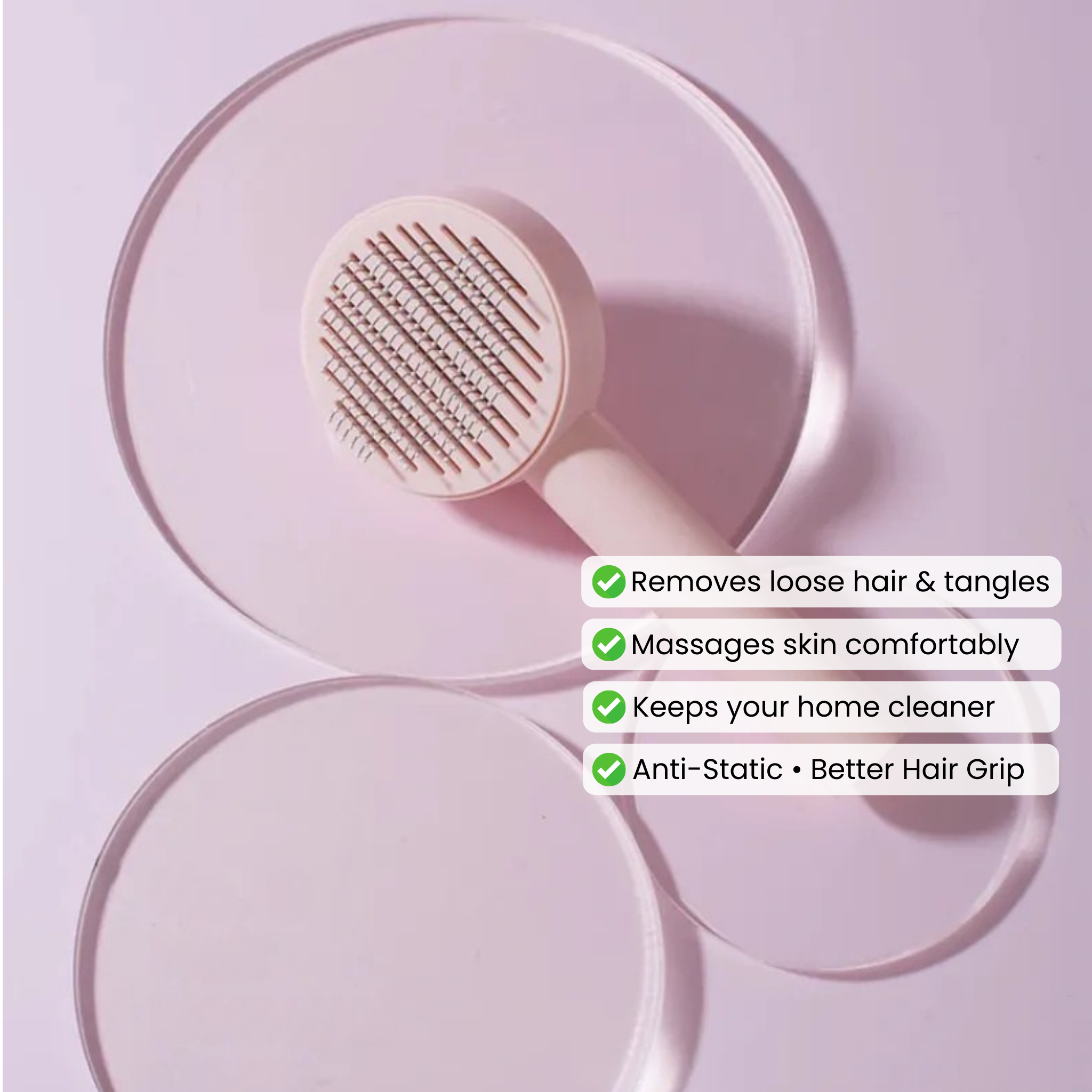 Self-Cleaning Pet Grooming Brush for Dogs and Cats