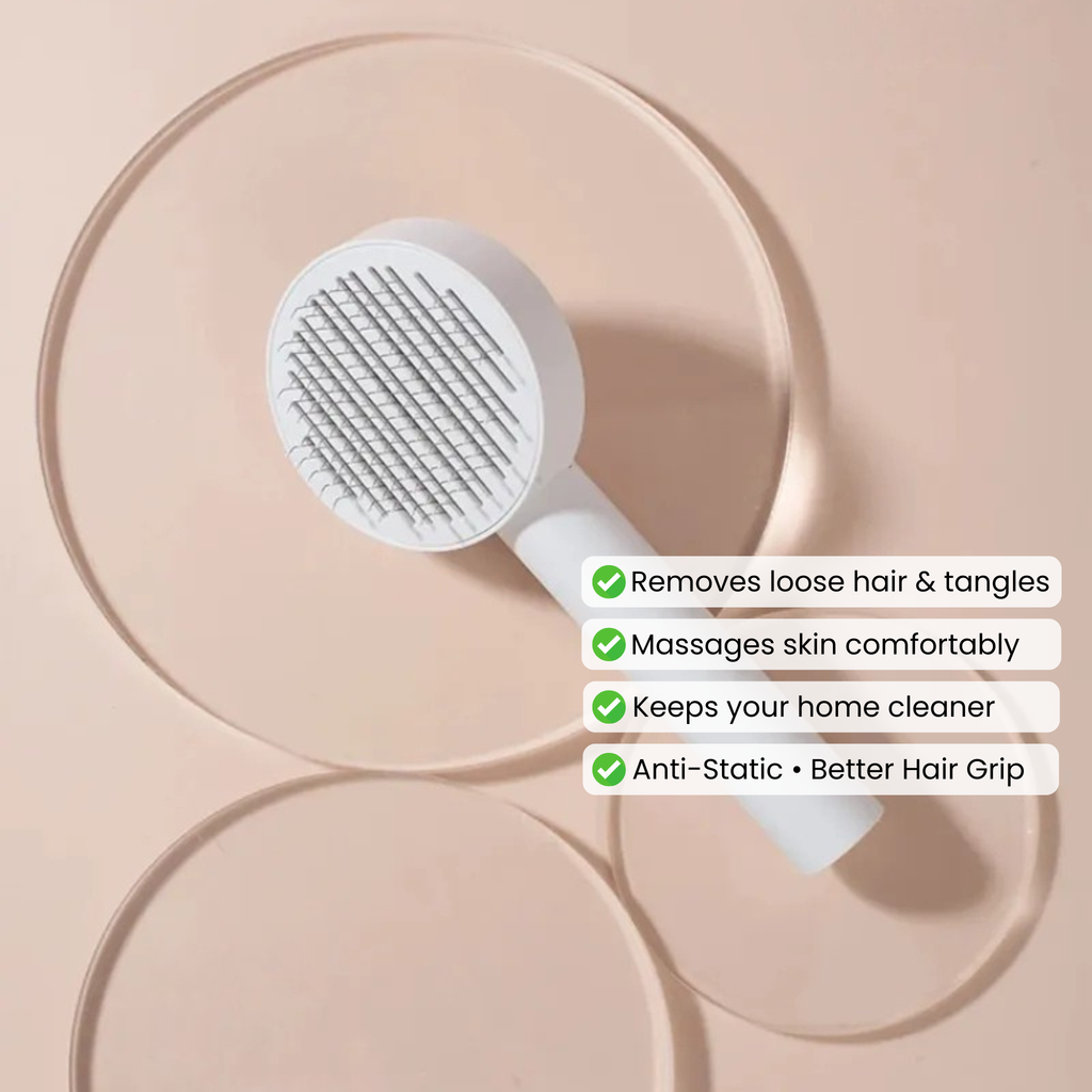 Self-Cleaning Pet Grooming Brush for Dogs and Cats