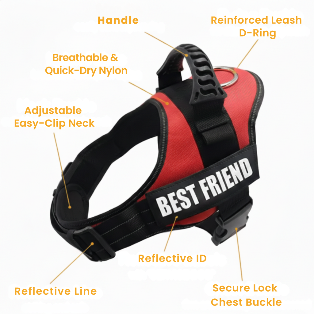 Personalized Dog Harness Keeps Pets Safe Comfortable Stylish On Every Walk