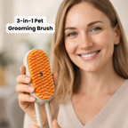 3-in-1 Steam Pet Brush for Gentle Fur Removal