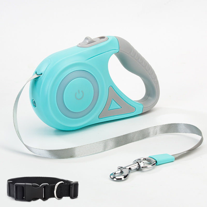 Retractable Dog Leash with Collar for Safe Walks