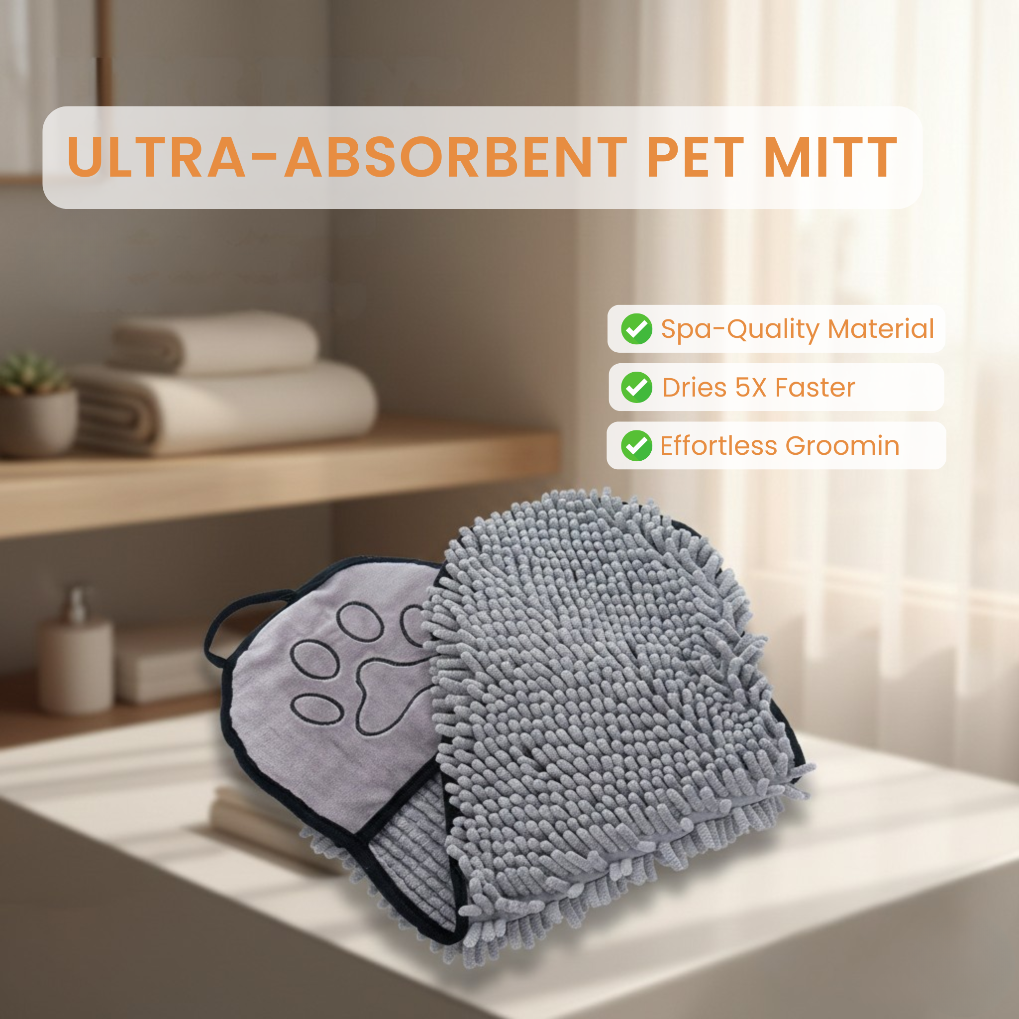 Super Absorbent Pet Towel for Quick Drying