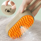 3-in-1 Steam Pet Brush for Gentle Fur Removal