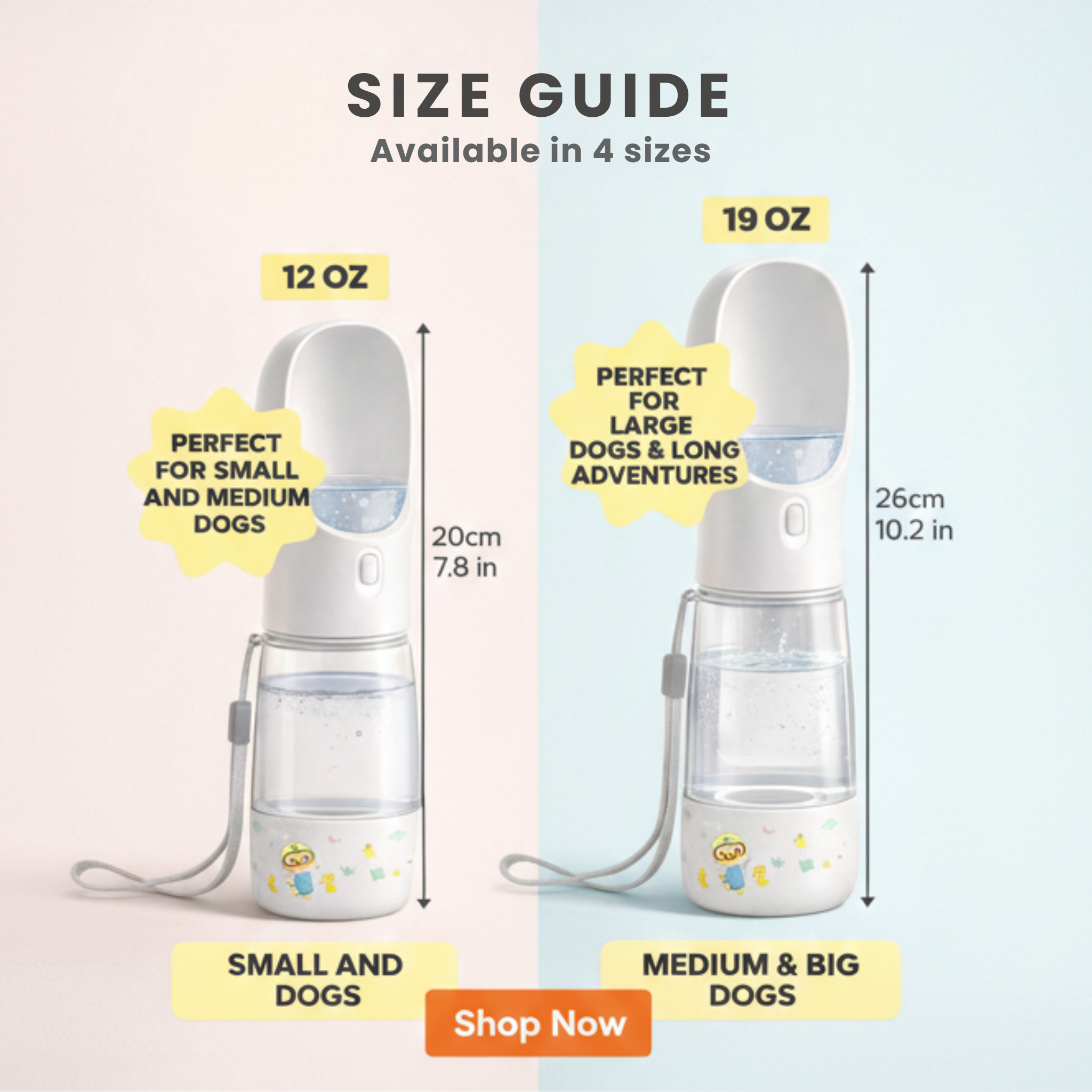 Portable Pet Water Bottle Feeder Bowl Keeps Dogs Hydrated On Adventures