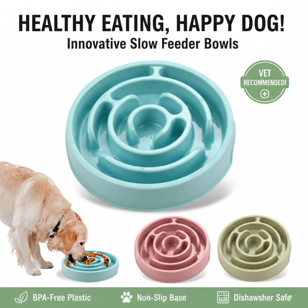 Healthy Eating Slow Feeder Bowl for Dogs