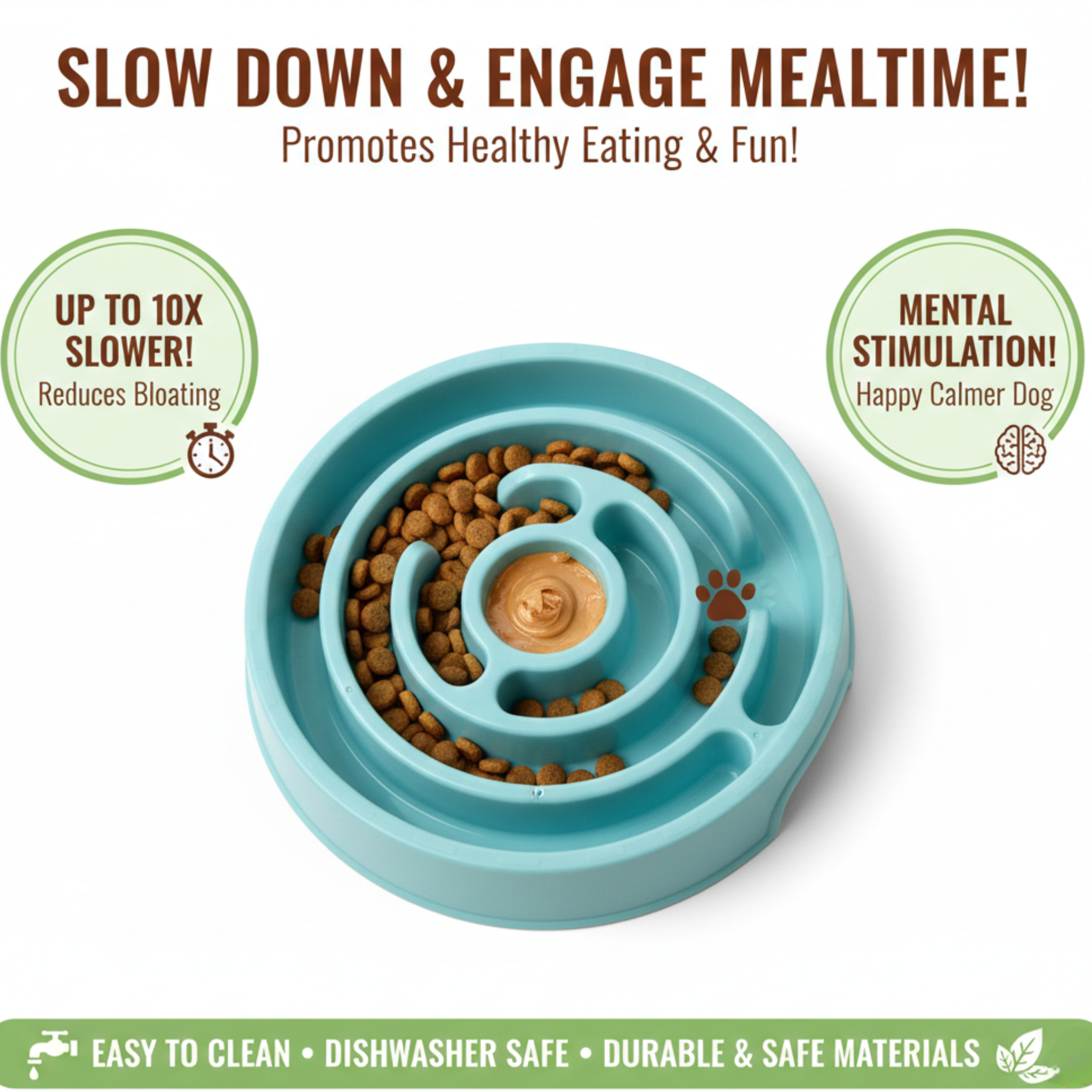 Healthy Eating Slow Feeder Bowl for Dogs