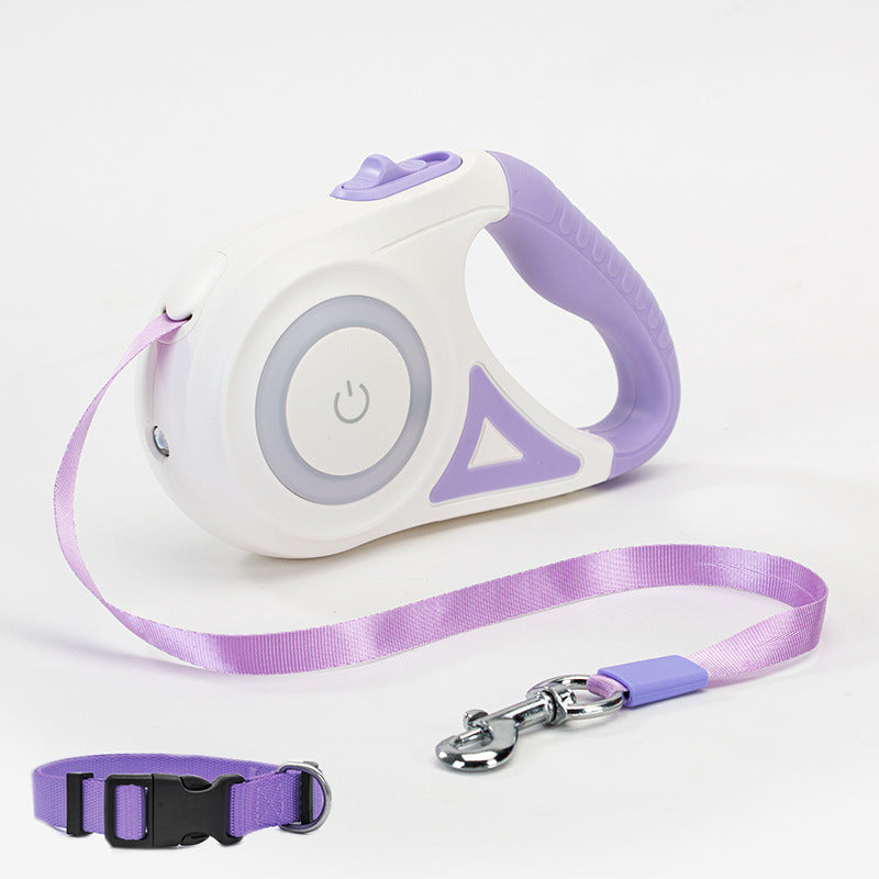 Retractable Dog Leash with Collar for Safe Walks